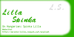 lilla spinka business card